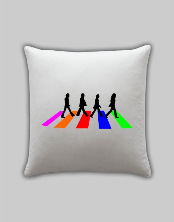 The Beatles road pillow