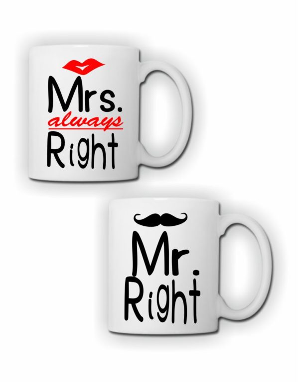 Mr & Mrs Always Right mug