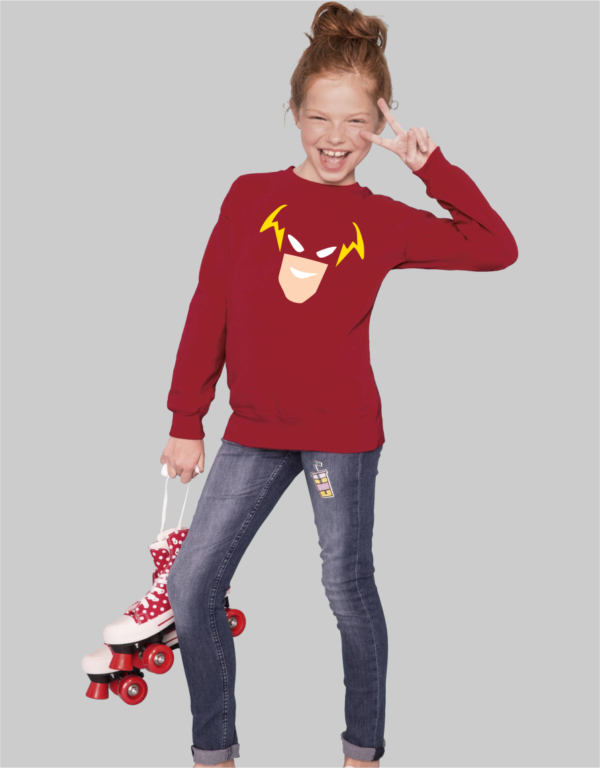 The Flash face kids sweatshirt