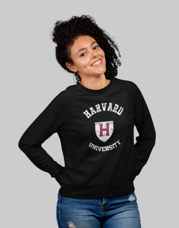 harvard woman sweatshirt black