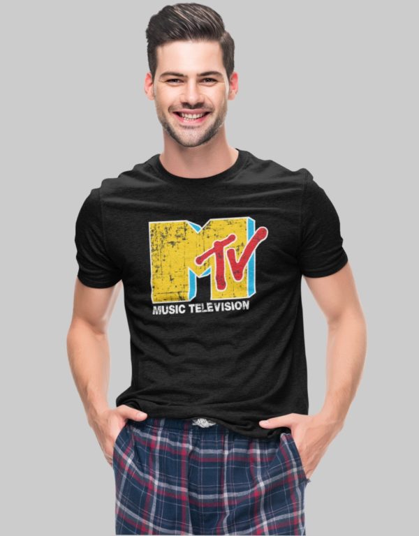 mtv t-shirt man black