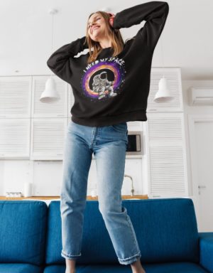 teeketi astronaut woman sweatshirt 2