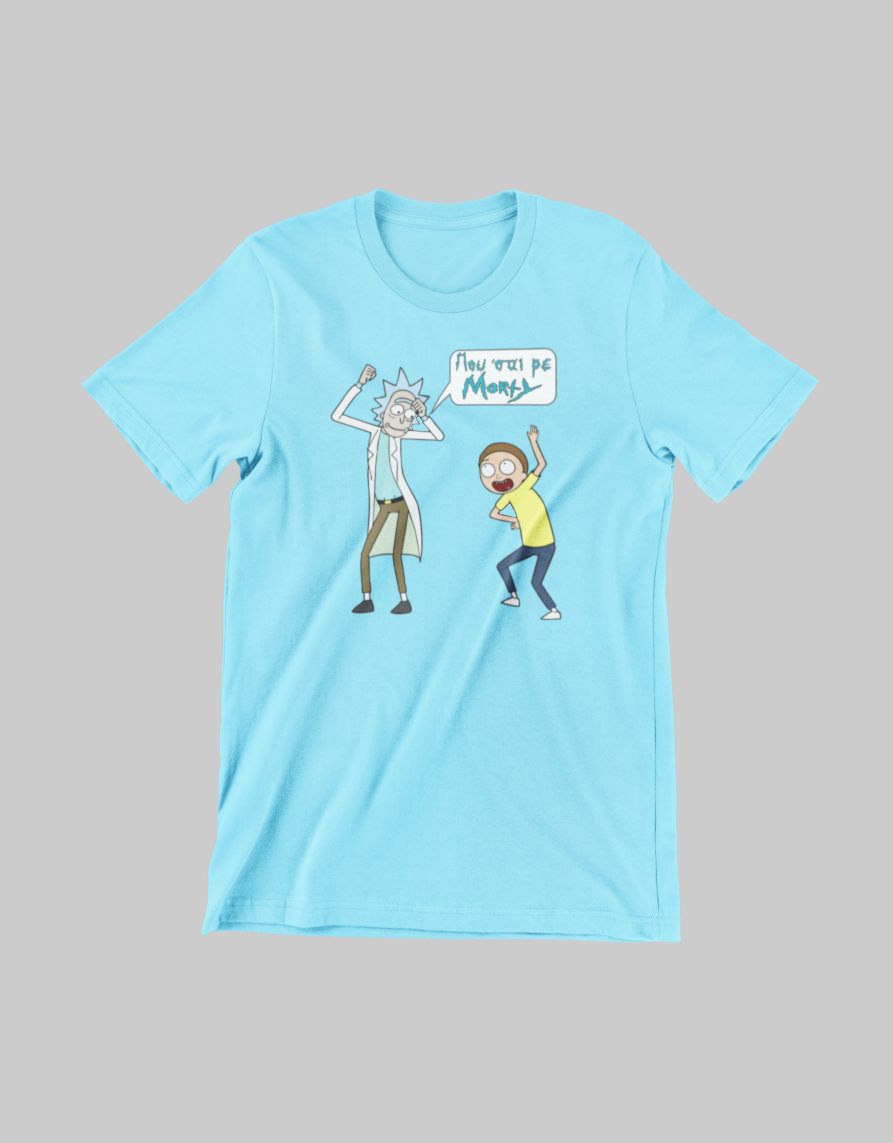Rick and Morty Cartoon Movie Mugshot Space Kids Unisex Boys Girls T-shirt 215