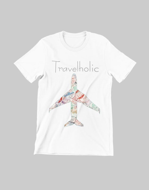 teeketi travelholic kids t-shirt white