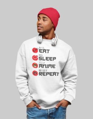 Eat Sleep Anime Repeat Sweatshirt