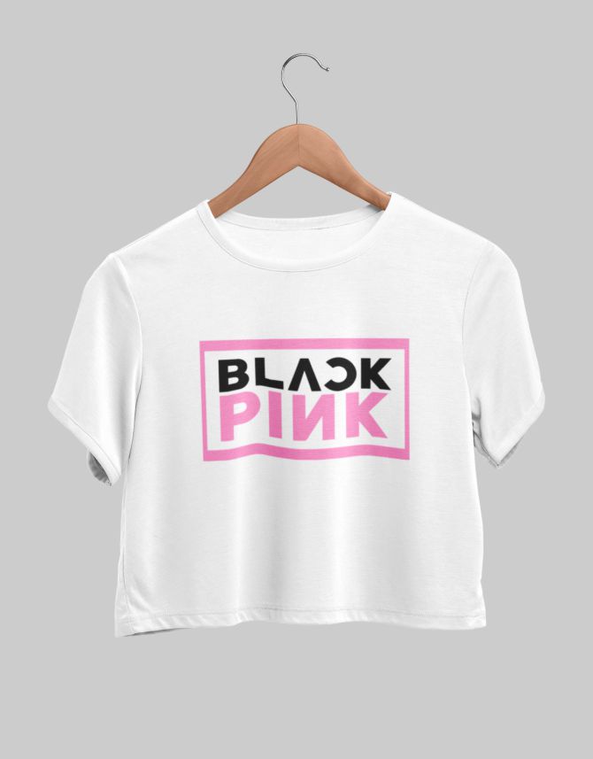 Black Pink crop top
