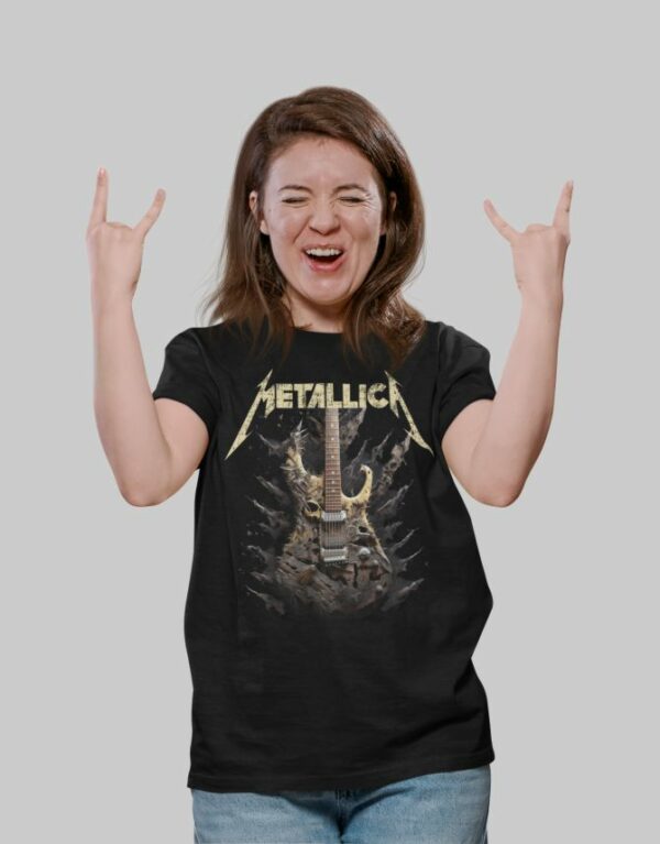 Black Metallica T-Shirt with Bold Band Logo | Heavy Metal Apparel